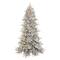 7.5ft. Pre-Lit Flocked Royal Majestic Artificial Christmas Tree, Multicolored Lights